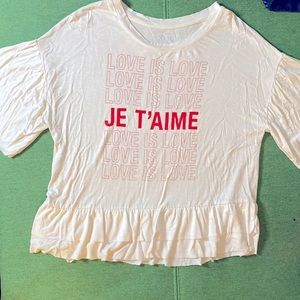 LOVE IS LOVE- je t’aime pride shirt; Target